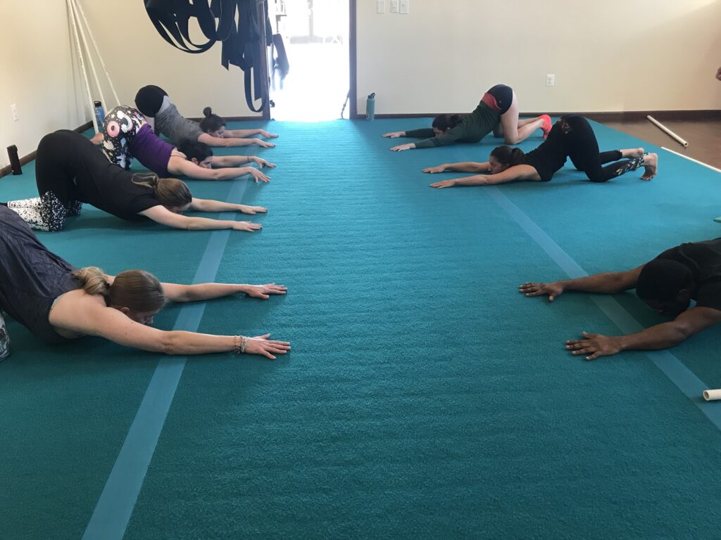 Mobility Class focusing on hip mobility and strength at Evolve To Fit in Arlington, VA._